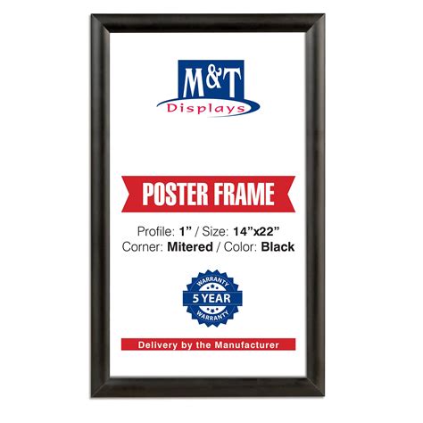 Buy Mandt Displays Snap Frame 14x22 Inch Black 1 Aluminum Profile Front