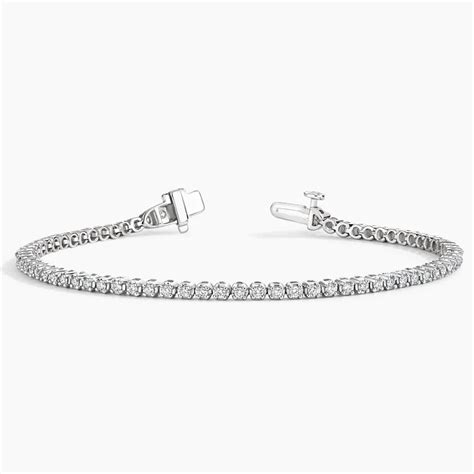 18k White Gold Diamond Tennis Bracelet 1 Ct Tw Brilliant Earth