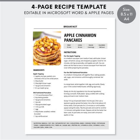 recipe cookbook template google docs - Ione Parkinson