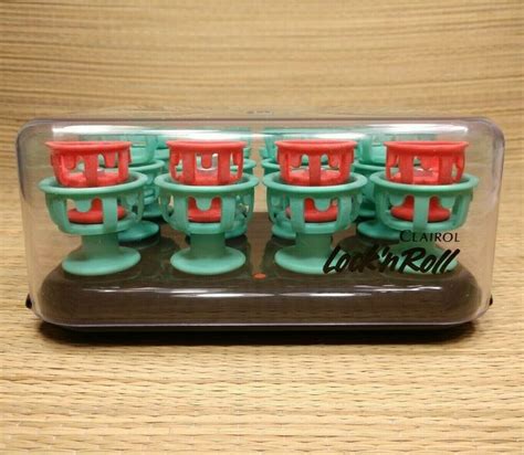 Clairol BT Lock N Roll Hair Curler Pageant Hot Rollers Curlers Green Pink Clairol Roll