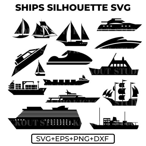 Ships Silhouette Svg Ships Svg Cruise Ship Svg Sailing Ship Svg Ships