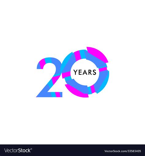 Years Anniversary Celebration Template Design Vector Image