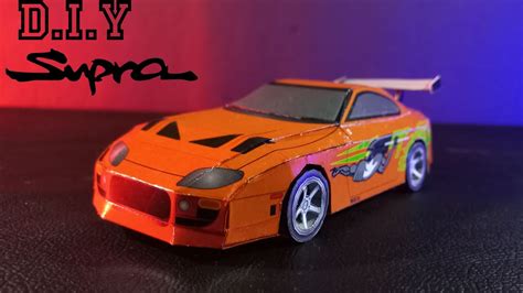 Diy Toyota Supra Paul Walkers Car Paper Craft Malayalam Youtube