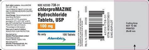 Chlorpromazine Tablets Package Insert