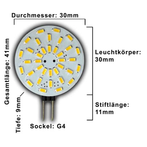 Pb Versand Gmbh G4 Led Leuchtmittel 2 Watt Dimmbar 12v Ac Dc 36 Smds