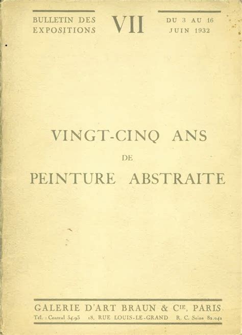 VINGT CINQ ANS DE PEINTURE ABSTRAITE Galerie 1900 2000