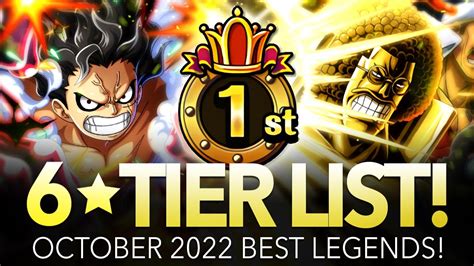 6 TIER LIST Best Legends October 2022 ONE PIECE Treasure Cruise