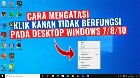 Cara Mengatasi Klik Kanan Tidak Berfungsi Pada Windows 7 8 10 Youtube