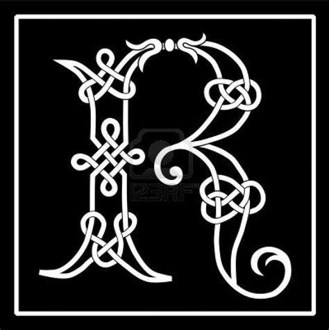 Celtic Knot Work Capital Letter R Celtic Alphabet Celtic Letters