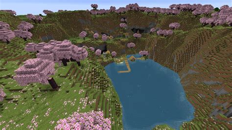 Villages Inside Giant Cherry Blossoms You Always Spawn Inside The Villages Rminecraft