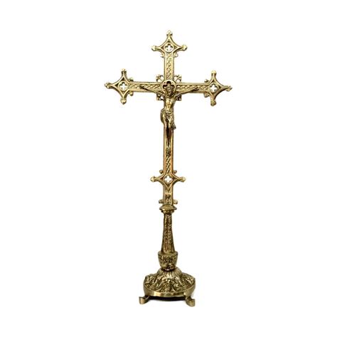 Crucifixo De Mesa Cm Bronze Cruzes E Crucifixos Artigos