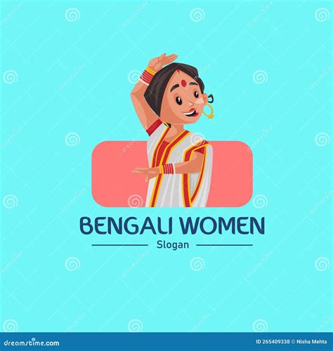 Bengali Women Vector Mascot Logo Stock Vector Illustration Of