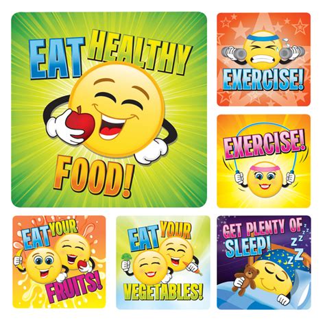 Healthy Emoticon Stickers 100 27498