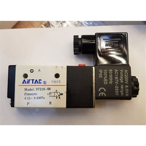 Jual 3V210 08 Airtac Pneumatic Solenoid Valve 3 Lubang 3 2 Ukuran