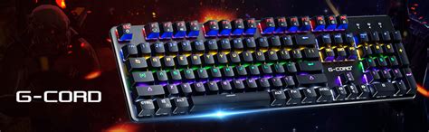G Cord Wireless Mechanical Gaming Keyboard 104 Keys Wired