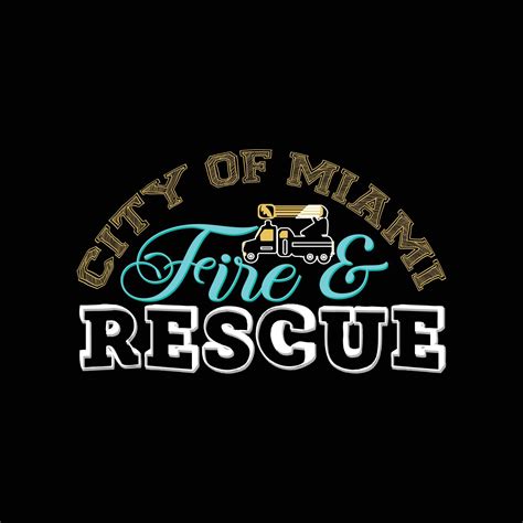 City Of Miami Fire rescue vector t-shirt template. Vector graphics