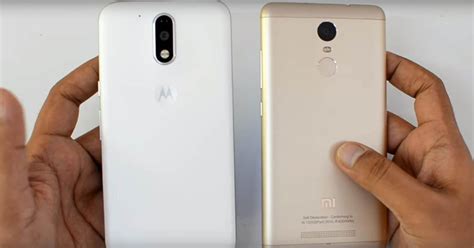 La C Mara Del Motorola Moto G Plus Frente A La Del Xiaomi Redmi Note