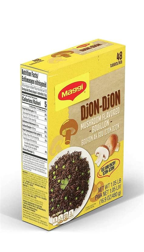 Maggi Djon Djon Bouillon Cubes Mushoom Flavored 1 Box 48 Cubes