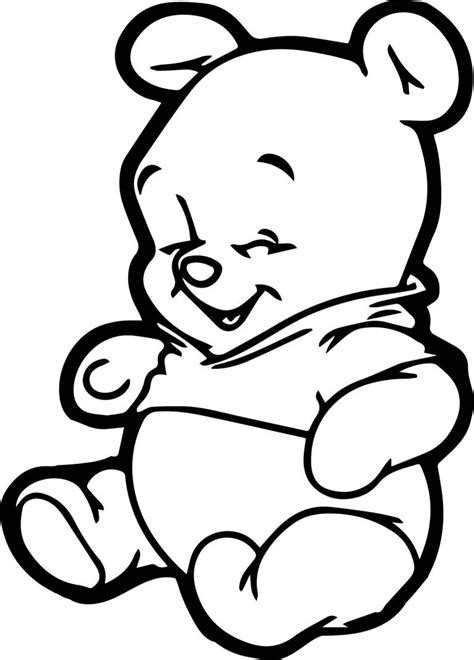 Baby Winnie The Pooh Very Comic Coloring Page - Wecoloringpage.com