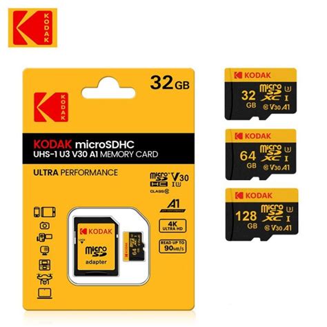 KODAK microSD Memory Card TF Card Class 10 32GB/64GB/128GB U3 4K ...