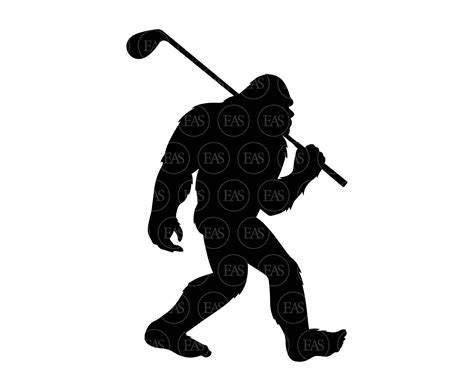 Bigfoot Svg Golf Svg Golfer Big Foot Svg Yeti Sasquatch Etsy France