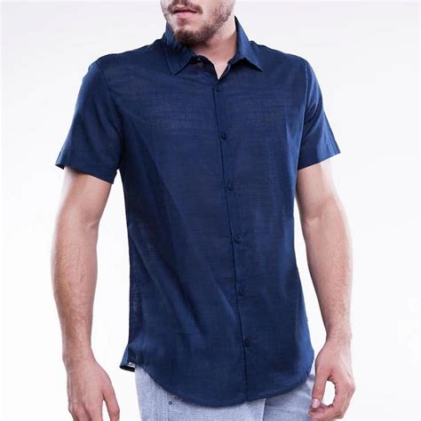 Camisa Linho Masculina Manga Curta P M G GG XG XGG Shopee Brasil