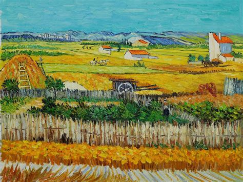 Vincent Van Gogh The Harvest Hand Painted Oil Painting On Canvas