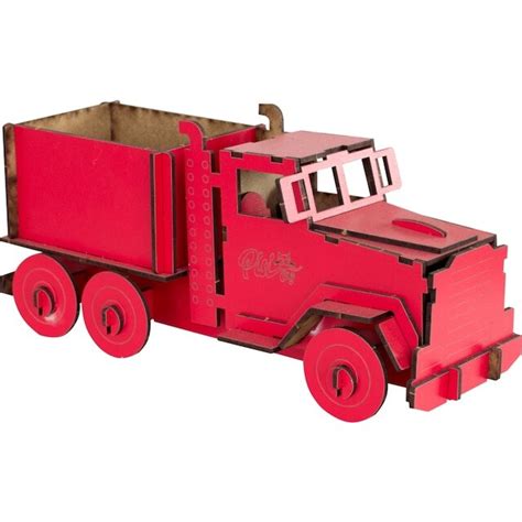 Wood Model Truck Red Wooden Toy 424746976 Grandado