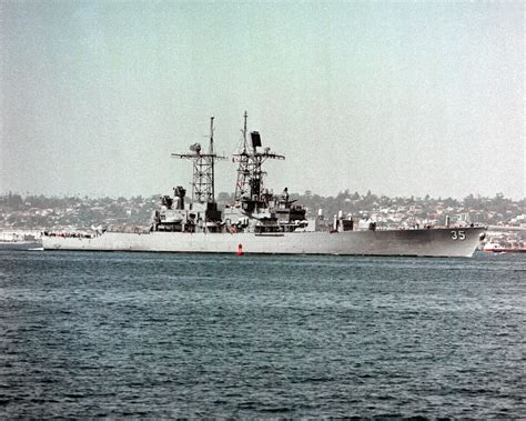 Starboard View Of The Nuclear Powered Guided Missile Cruiser Uss