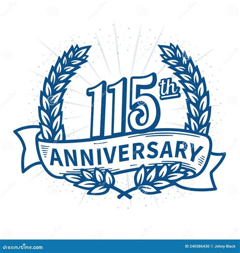 115 Years Anniversary Celebration Logotype 115th Anniversary Logo