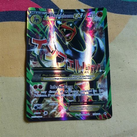 Pokemon Tcg Mega Houndoom Ex Hobbies Toys Toys Games On Carousell