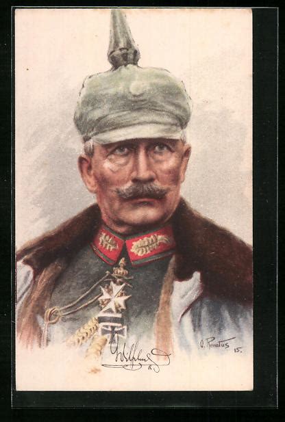 K Nstler Ak Portrait Kaiser Wilhelm Ii Mit Pickelhelm