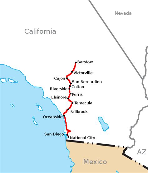 California Southern Railwoard Map - San Diego Electric Railway Association