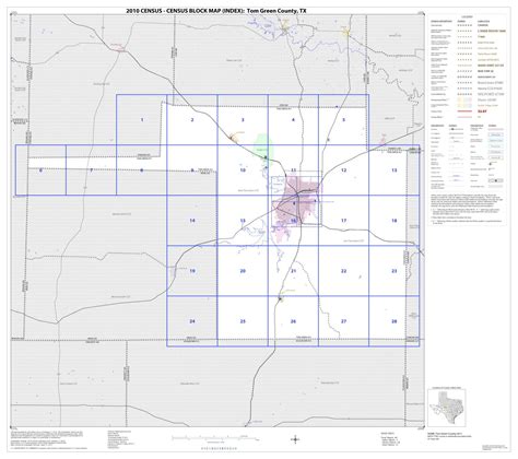 2010 Census County Block Map Tom Green County Index Side 1 Of 1