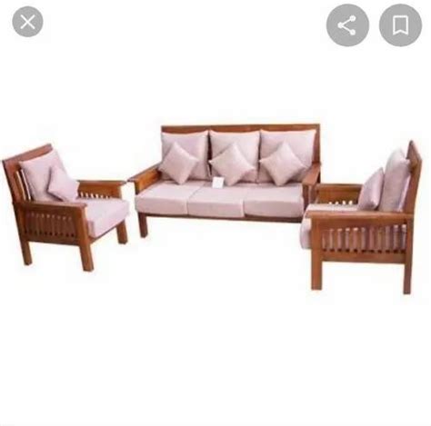 Seater Teak Wooden Sofa Set With Cushion At Rs Piece In Cuttack