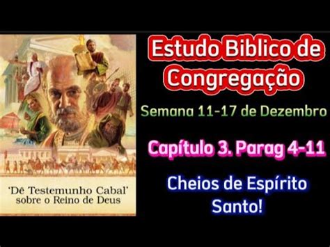 Estudo Biblico De Congrega O Semana De Dezembro Jw Brasil