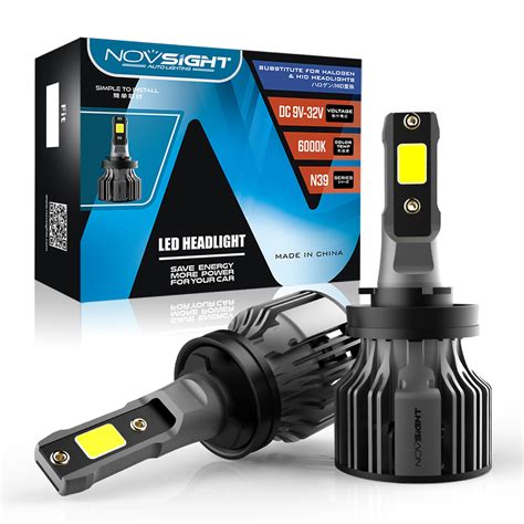 NOVSIGHT H11 LED Head Light Bulbs Low Beam Fog Pair 72W 10000LM