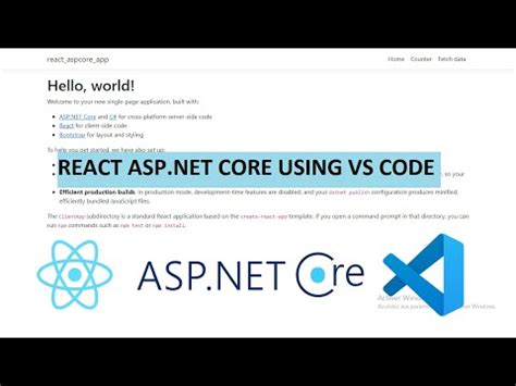 4 Create ASP NET Core With React Js Application Using VS Code Dotnet