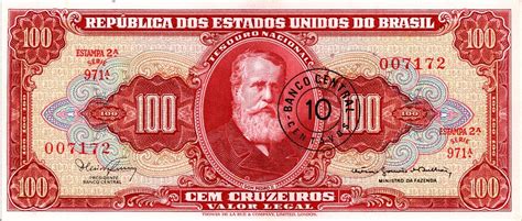 Brazil 10 Centavos On 100 Cruzeiros 1966 1967 UNC P 185b Fortumor