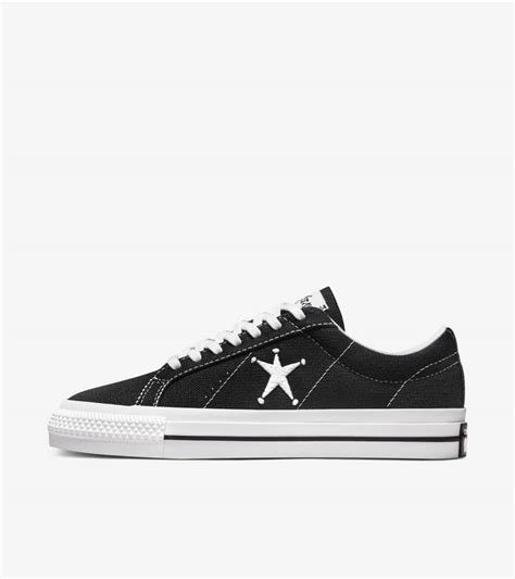 Converse x Stüssy One Star 'Black and White' (173120C-001) Release Date ...