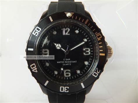 Herrenuhr / Armbanduhr Sempre Colour Watch Farbe Schwarz & Ovp