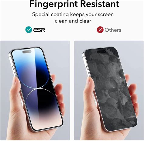esr  iphone  pro max screen protector easy instalation frame