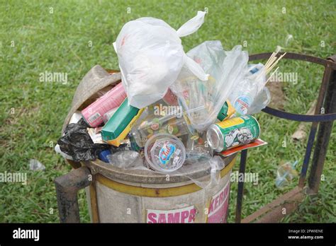 The Dustbin With Natural Background Stock Photo Alamy