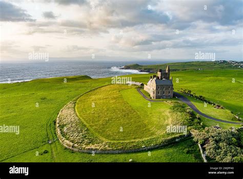 Classiebawn Castle On A Backdrop Of Picturesque Landscape Of