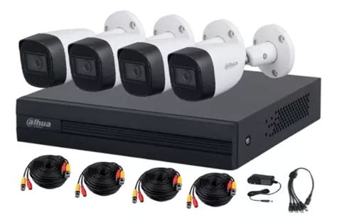 Kit 4 Camaras Bullet 5mp Audio Metalicas Dvr Wizsense Dahua