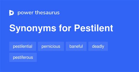 Pestilent synonyms - 261 Words and Phrases for Pestilent