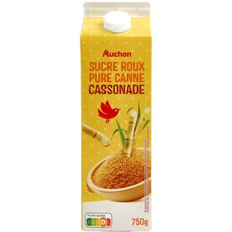 Auchan Sucre Roux Pure Canne Cassonade 750g Pas Cher Auchanfr