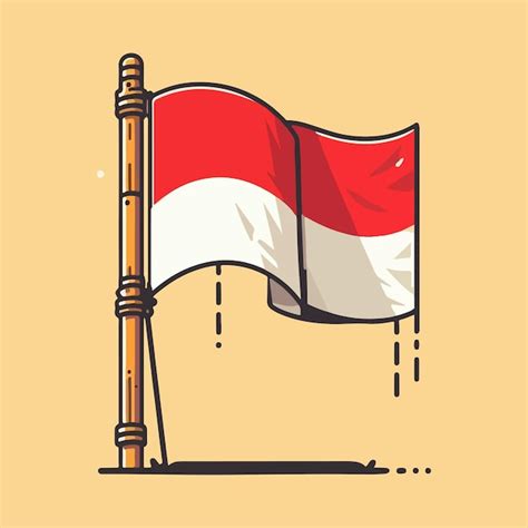 Premium Vector Beautiful Indonesian Flag Design Vector