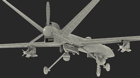 Unmanned Combat Aerial Vehicle Armed 3d Model 99 Gltf Obj Ma Max Upk Unitypackage C4d