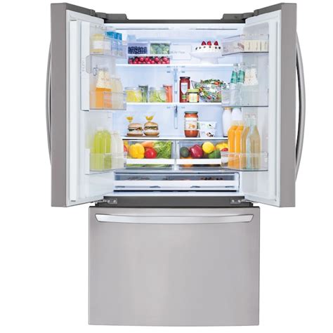 LG 27.7-cu ft Smart French Door Refrigerator with Ice Maker, Water and ...
